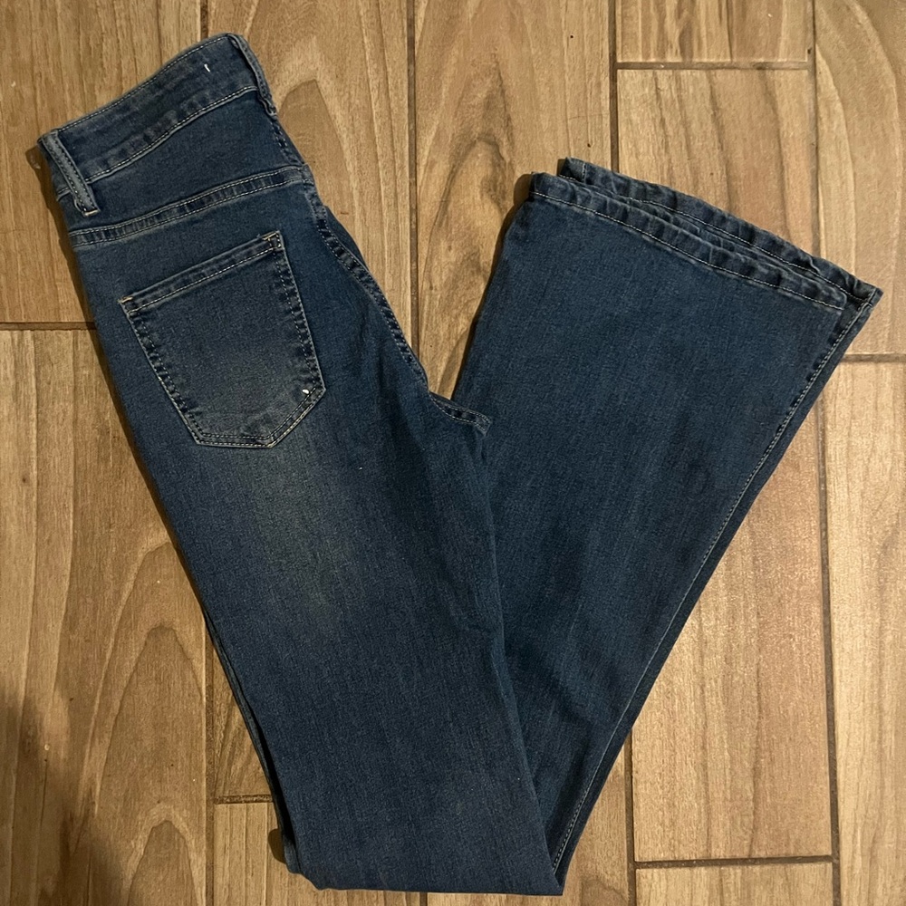 Fashion Nova Dark Blue Flare Jeans